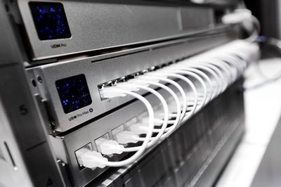 UniFi comms room rack in Brisbane